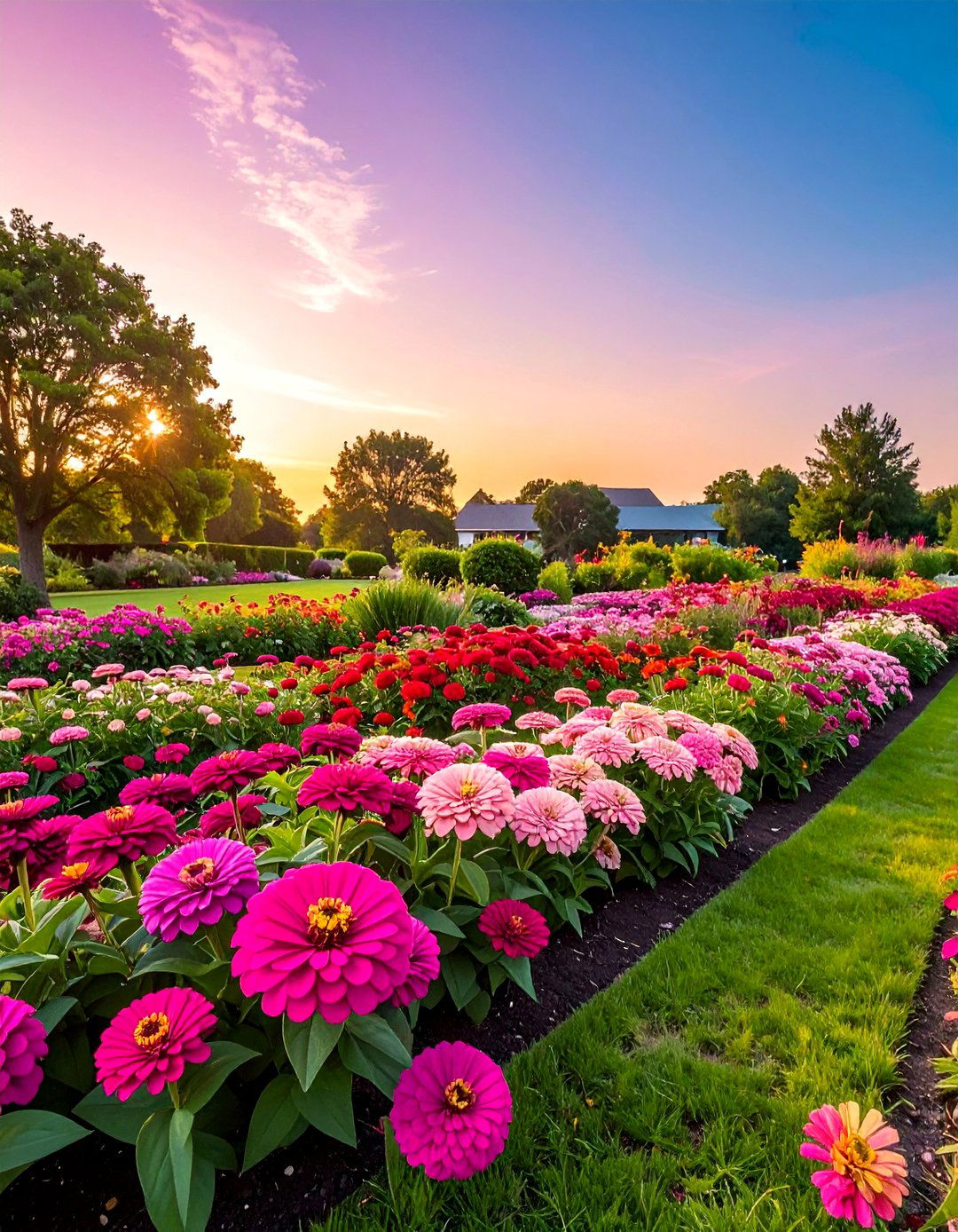 Ombre Zinnia Garden - 25 Zinnia Garden Ideas for a Colorful Outdoor Space