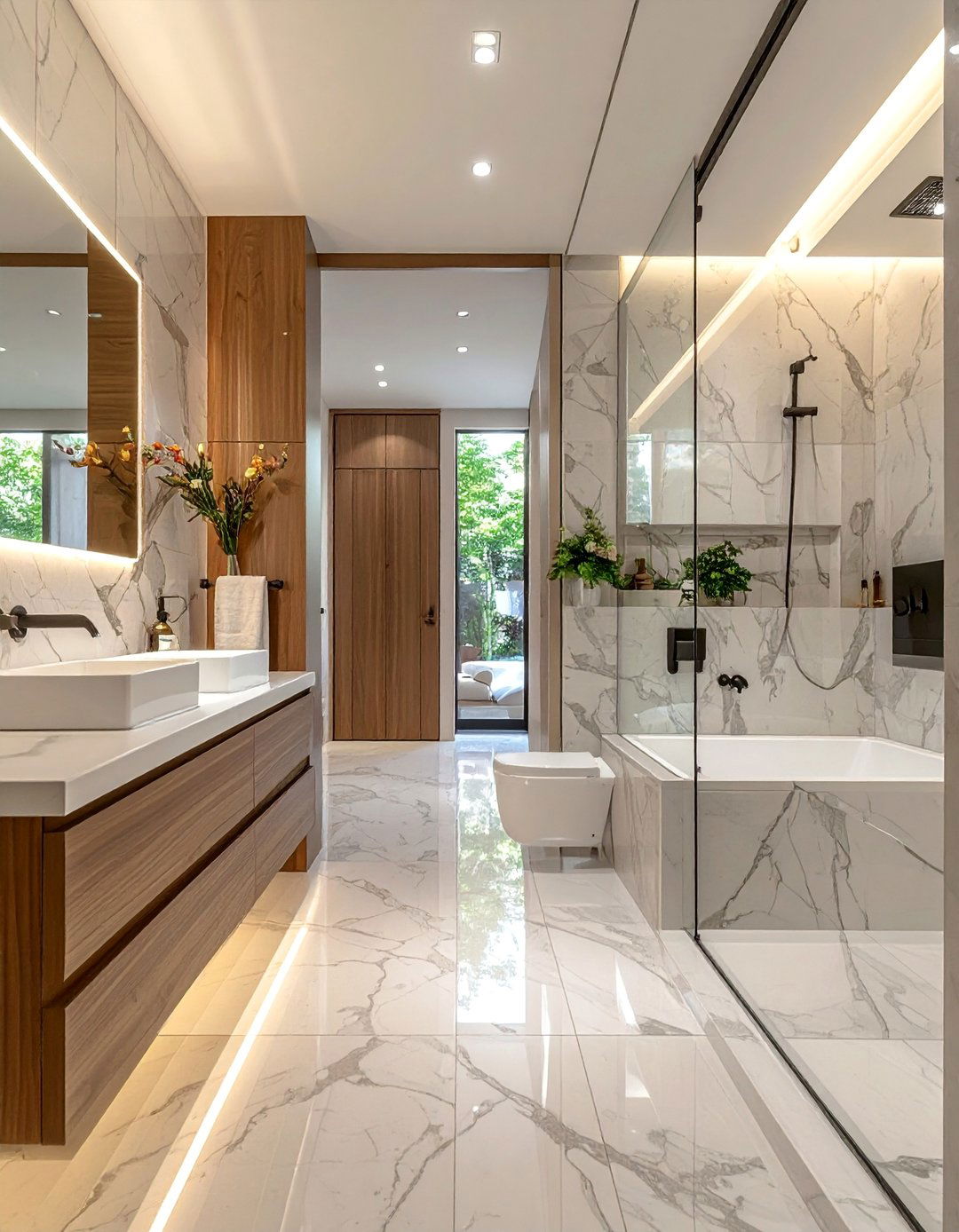Open Concept Bathroom Suites - 40 Elegant Primary Bathroom Ideas for a Luxurious Space