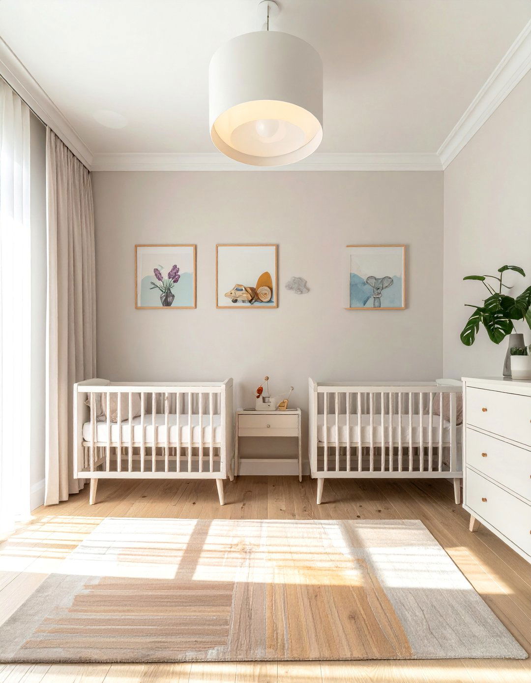 Opposite Wall Arrangement - 25 Adorable Twin Nursery Ideas for Your Babies
