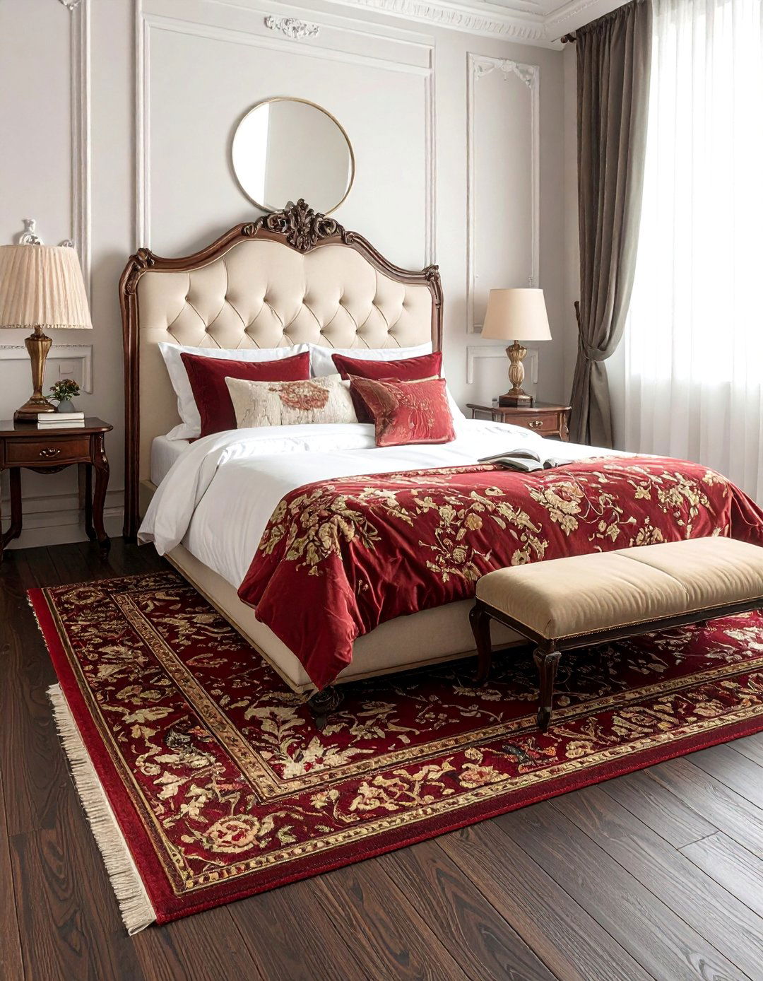 Ornate Area Rugs - 20 Tuscan Bedroom Ideas for a Warm and Inviting Space