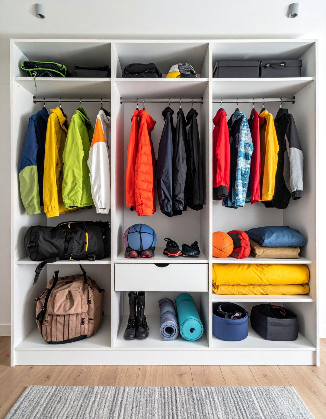 Outdoor Gear Integration - 30 Open Closet Ideas for a Modern Wardrobe