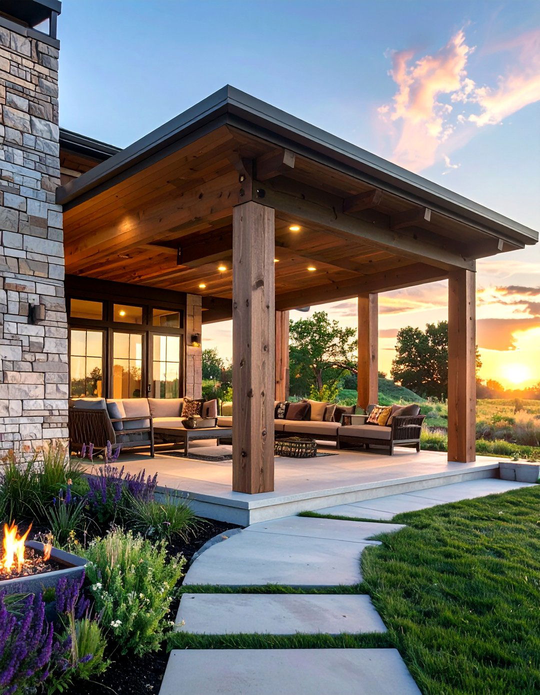 Outdoor Room Extensions with Covered Porches - 15 Prairie-style Interior Design Ideas for a Serene Home