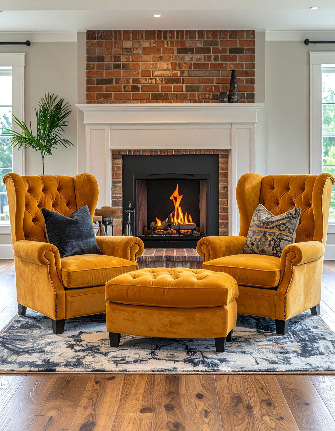 Oversized Club Chairs for Deep Comfort - 20 Cozy Chairs in Front of Fireplace Ideas for Your Home