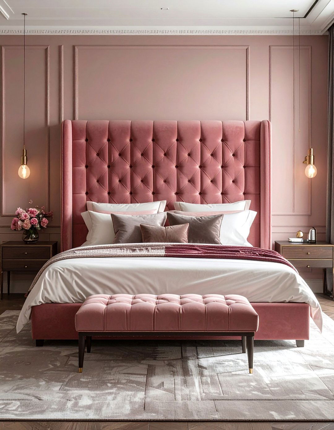Oversized Upholstered Statement Headboard - 20 Dreamy Bedroom Design Ideas for a Relaxing Space