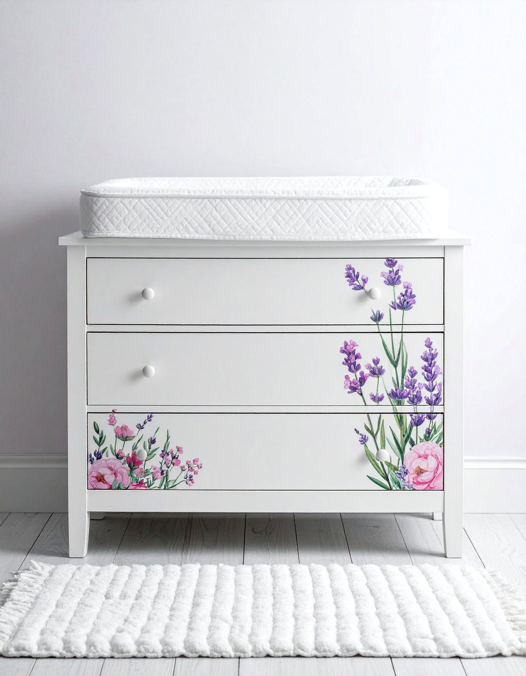 Painted Floral Nursery Furniture - 15 Floral Nursery Ideas for a Blooming Baby Room