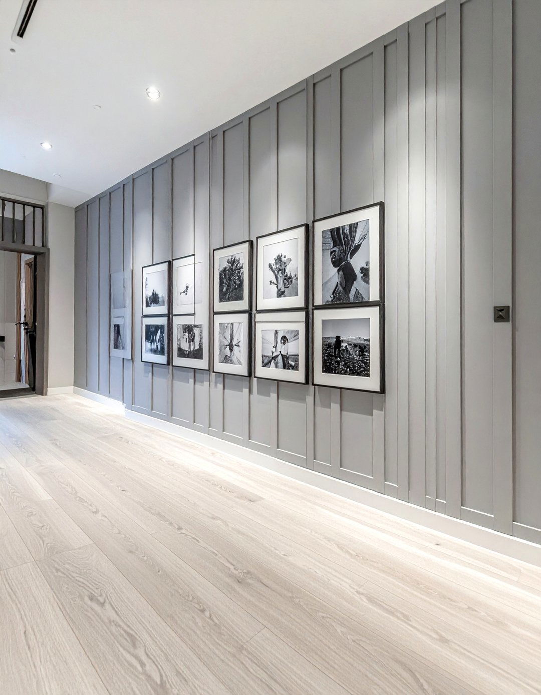 Painted Gray Wood Slat Accent Wall - 40 Wood Slat Accent Wall Ideas for Your Home