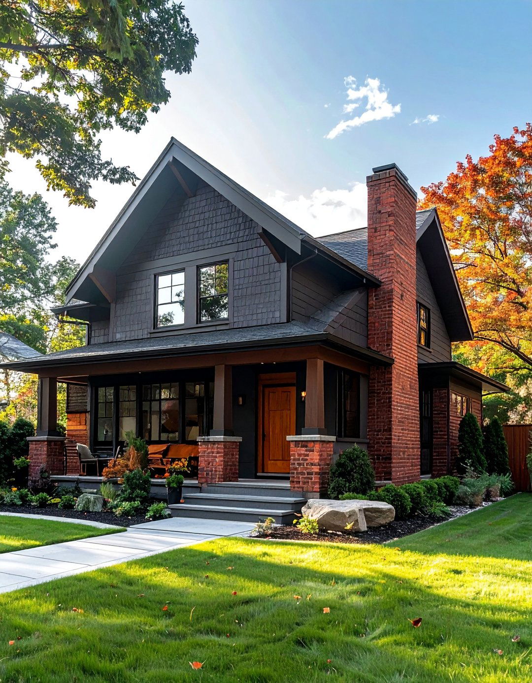 Painted Red Brick in a Solid Color - 30 Red Brick Exterior Home Ideas for a Classic Appeal