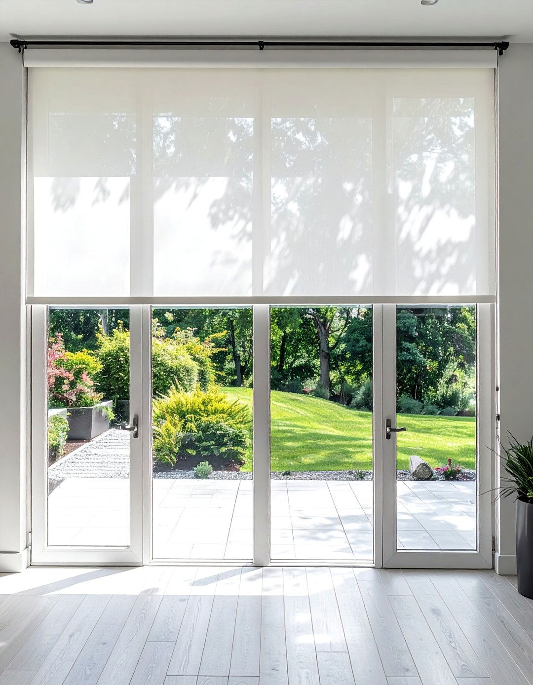 Panel Track Blinds - 20 Window Treatments for French Doors to Add Style