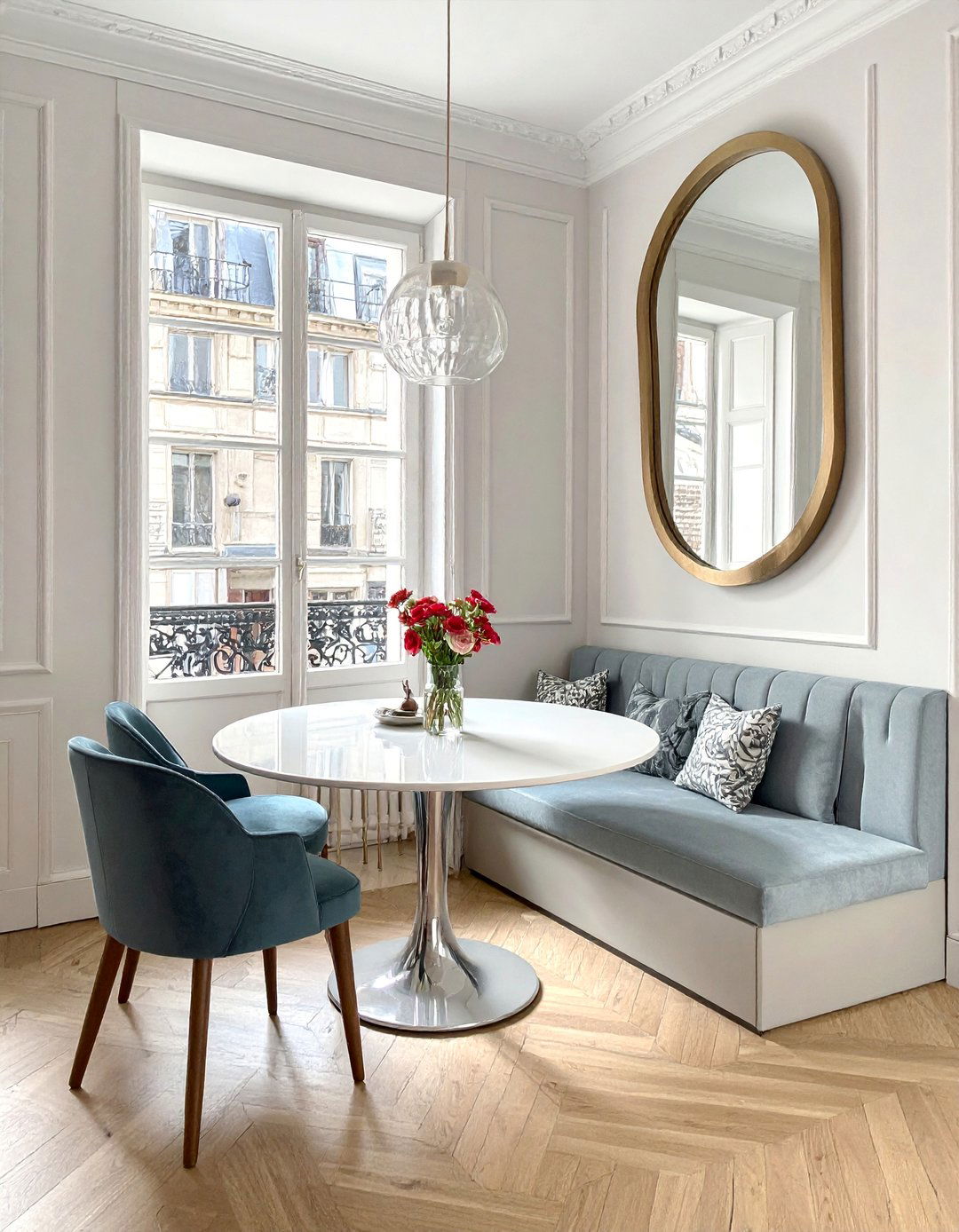 Parisian Pied a Terre Intimate Dining Nook