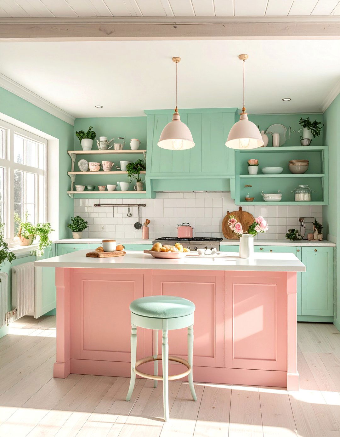 Pastel Color Palette in a Shabby Chic Kitchen - 15 Charming Shabby Chic Kitchen Ideas for Vintage Style
