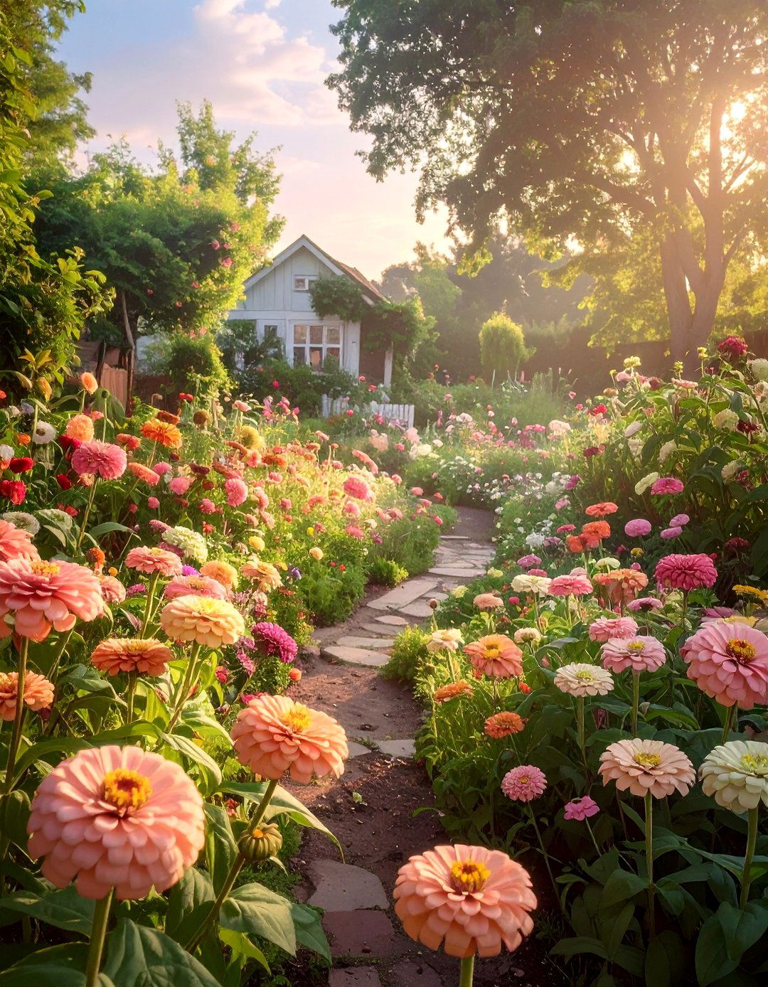 Pastel Zinnia Garden - 25 Zinnia Garden Ideas for a Colorful Outdoor Space