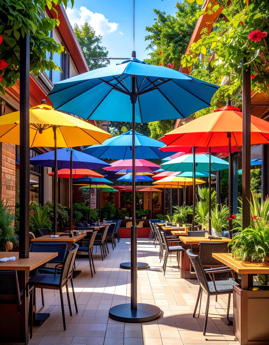 Patio Umbrella Clusters for Comprehensive Coverage - 40 Shade Ideas for Comfortable Outdoor Living Spaces