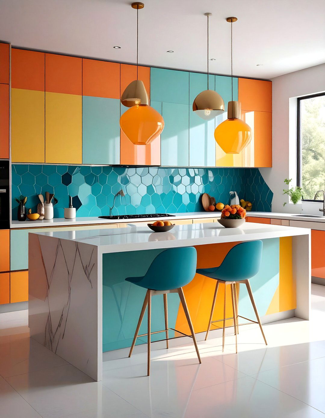 Patterned Glass Kitchen Cabinets for Artistic Flair - 20 Modern Style Glass Kitchen Cabinets for a Sleek Look