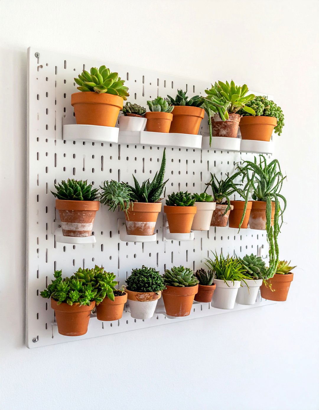 Pegboard Planter Wall Vertical Garden - 40 Vertical Garden Ideas for Small Spaces