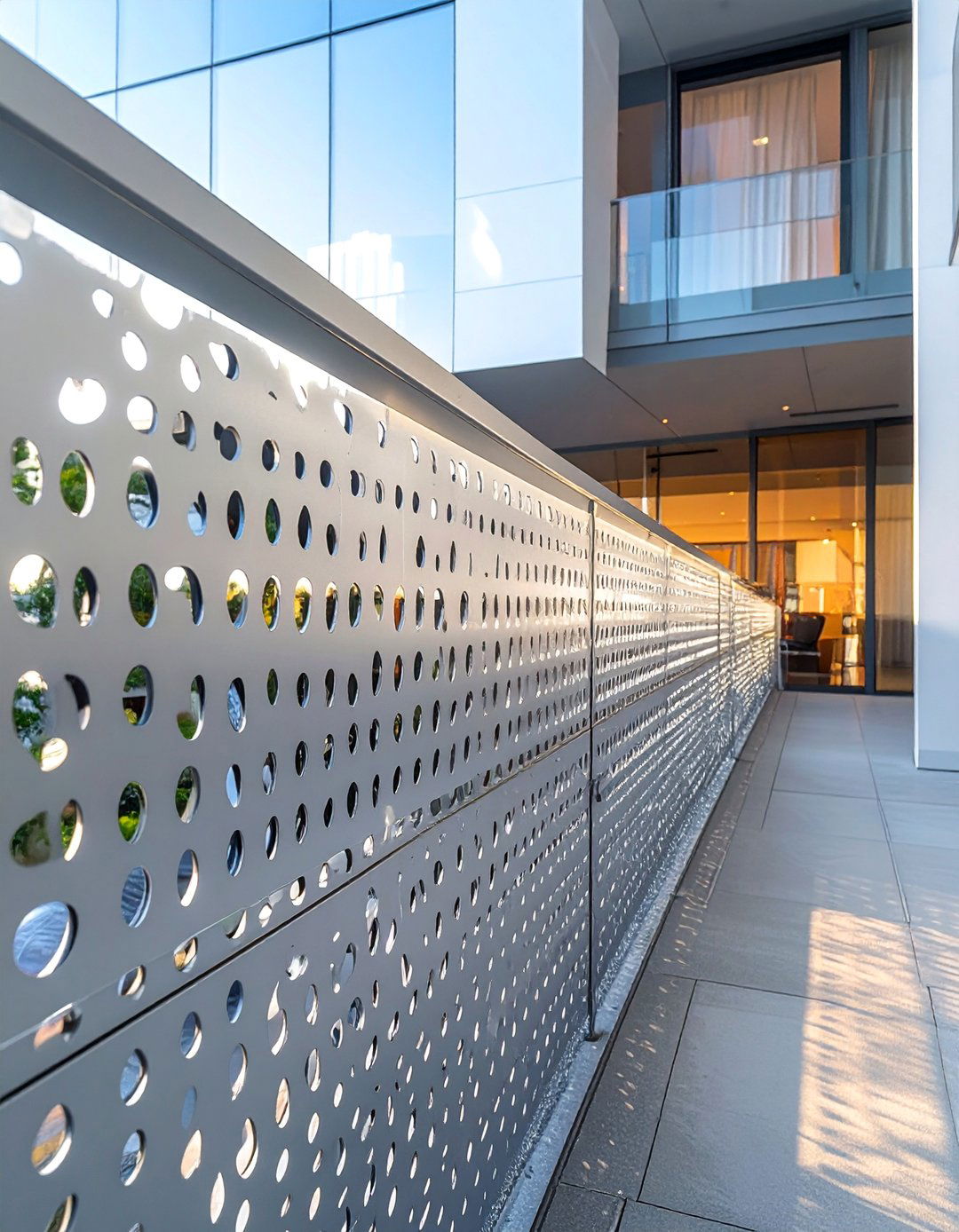 Perforated Metal Sheet Balcony Railing - 25 Balcony Railing Design Ideas for Stylish Homes