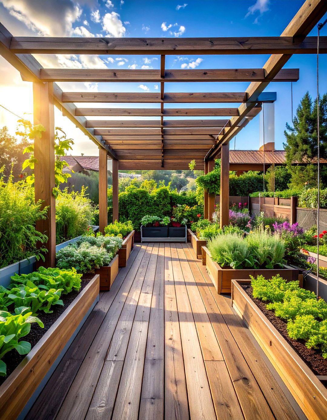 Pergola Aquaponics and Fish Garden - 40 Patio With a Pergola Ideas for Outdoor Living Spaces