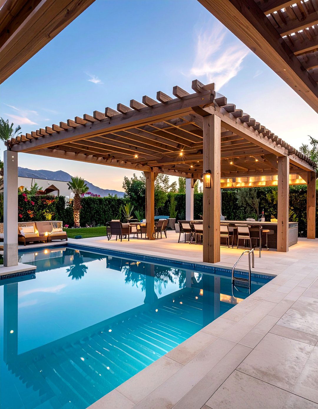 Pergola Pool House and Changing Area - 40 Patio With a Pergola Ideas for Outdoor Living Spaces
