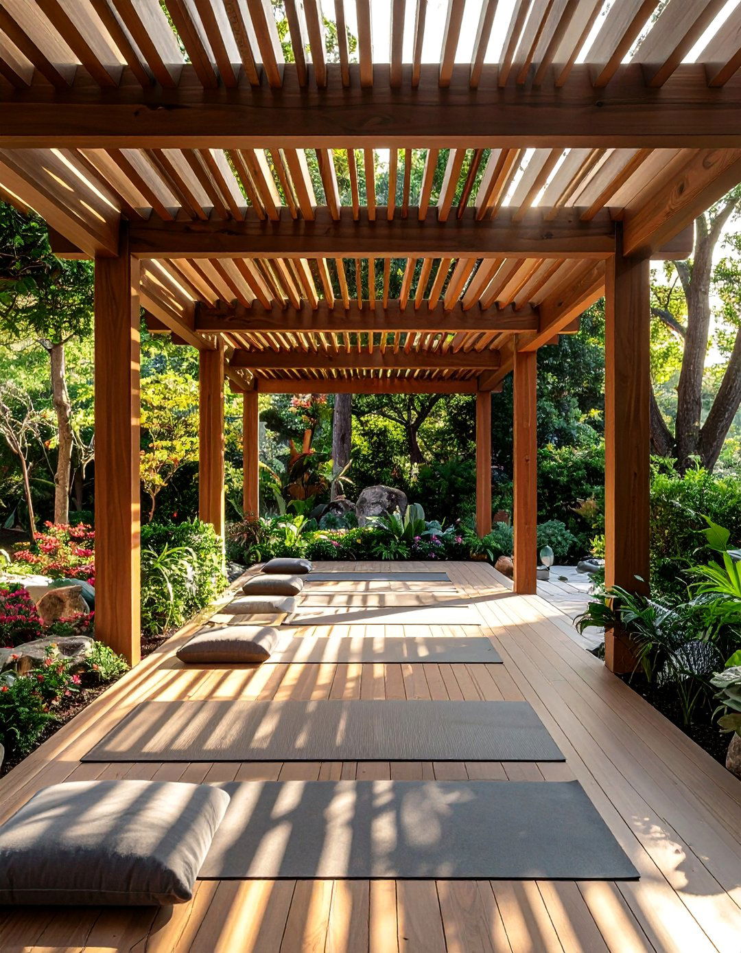 Pergola Yoga and Meditation Space - 40 Patio With a Pergola Ideas for Outdoor Living Spaces