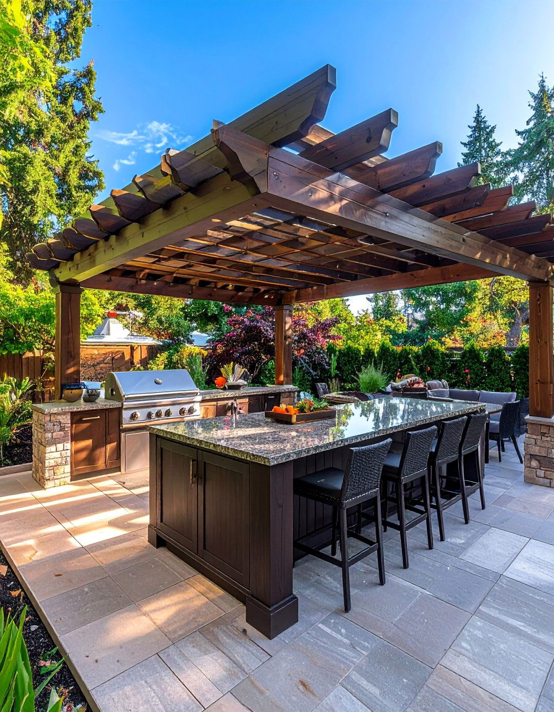 Pergola with Built in Outdoor Kitchen - 40 Patio With a Pergola Ideas for Outdoor Living Spaces