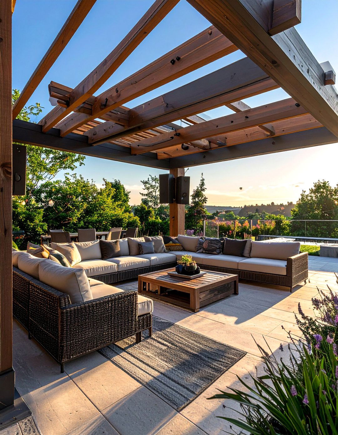 Pergola with Built in Sound System - 40 Patio With a Pergola Ideas for Outdoor Living Spaces