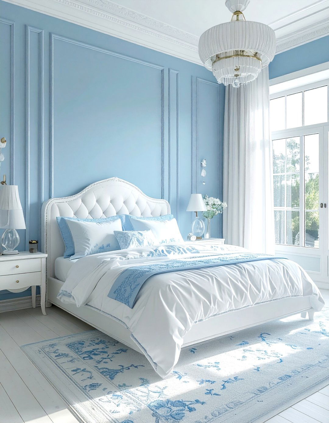 Periwinkle Blue and White Bedroom - 25 Blue and White Bedroom Ideas for a Calm Retreat