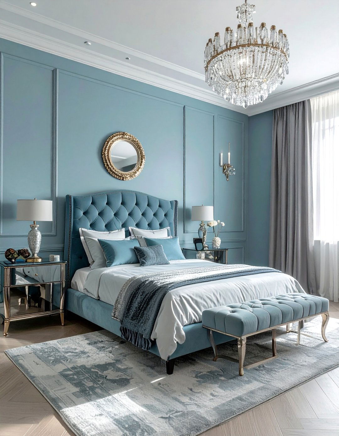 Periwinkle Walls for a Whimsical Retreat - 25 Luxury Blue Bedroom Ideas for a Serene Retreat