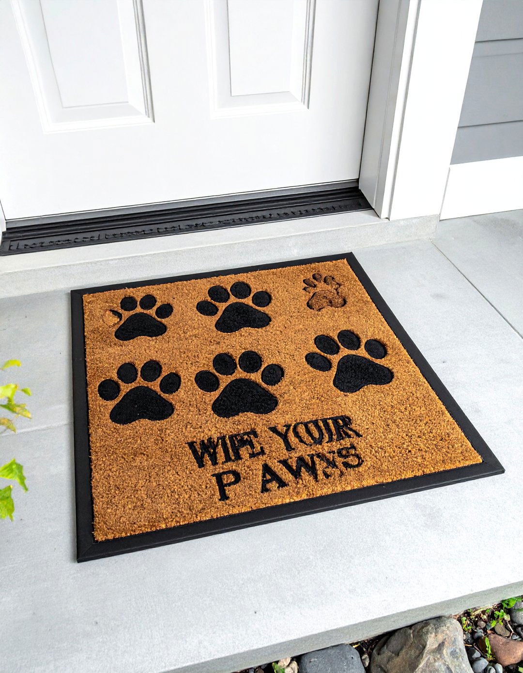 Pet Themed Paw Print Front Door Mat - 15 Front Door Mat Ideas to Welcome Guests in Style