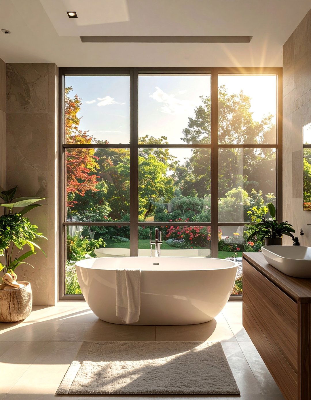 Picture Window Panoramas - 20 Windows Above Bathtub Ideas for a Relaxing Bath