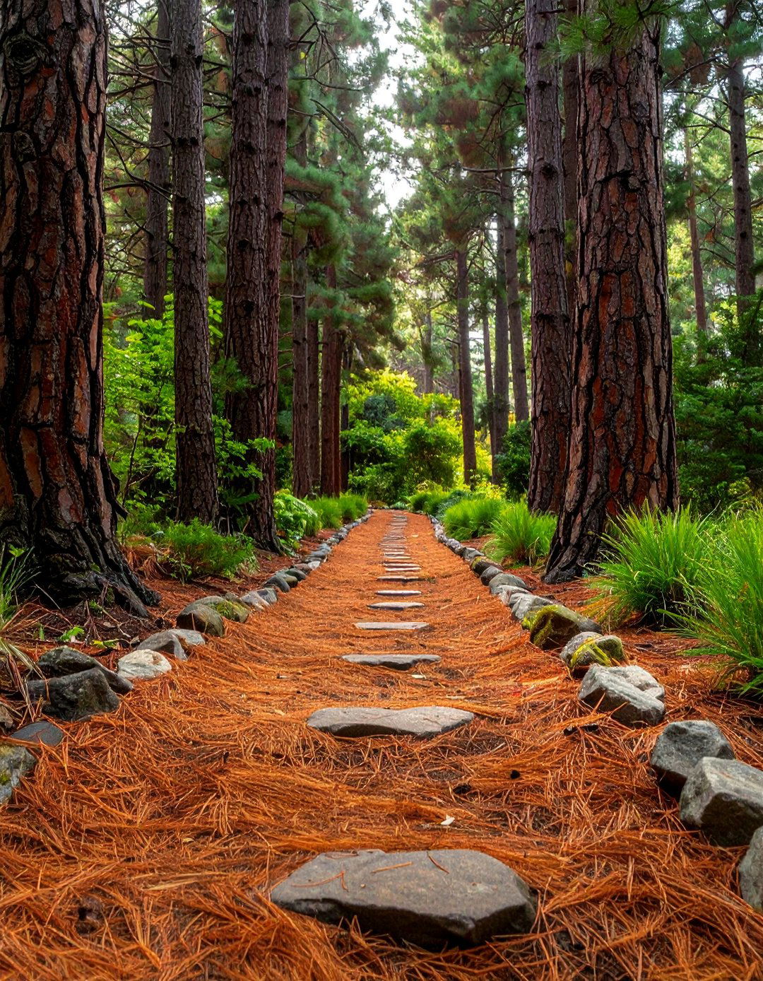 Pine Needle Carpet Walkway - 20 Woodland Garden Path Ideas for a Natural and Serene Look