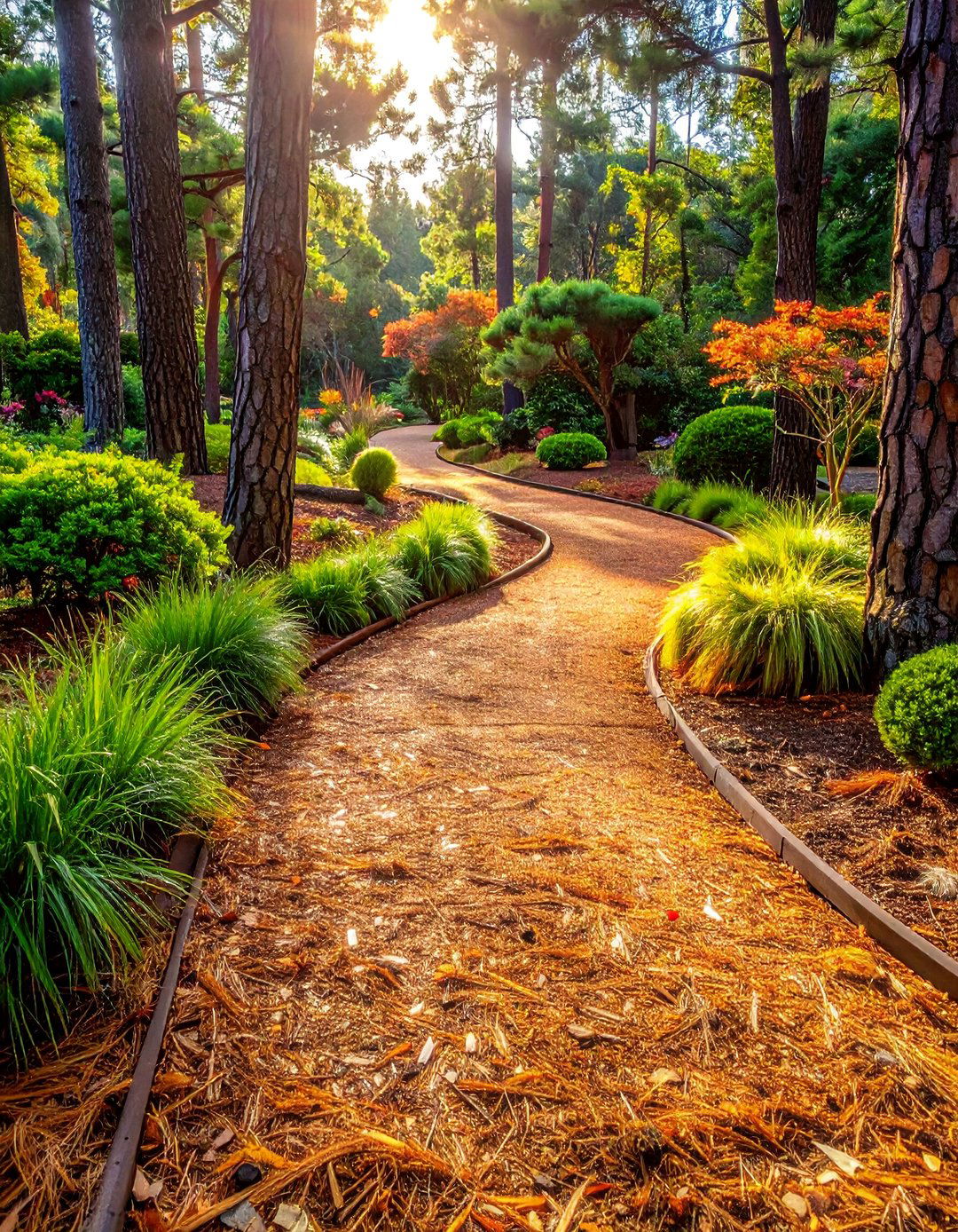 Pine Straw and Mulch Curved Paths - 25 Curved Walkway Ideas for a Unique Outdoor Space