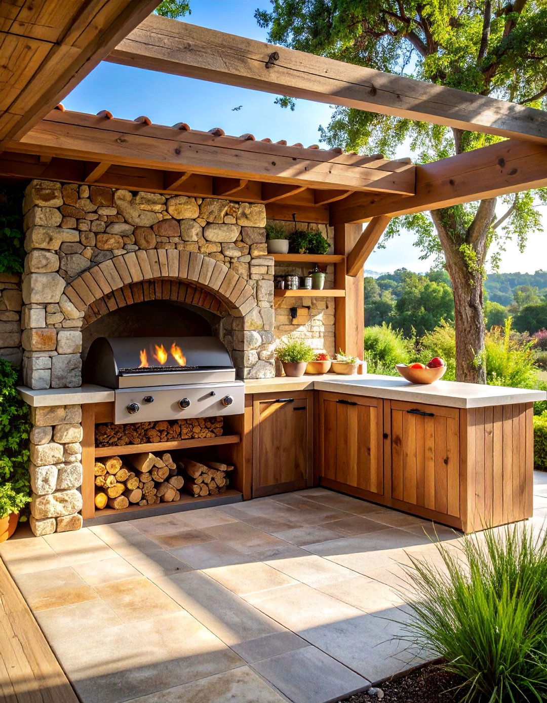 Pizza Oven Entertainment Stations - 20 Summer Kitchen Ideas for Outdoor Entertaining
