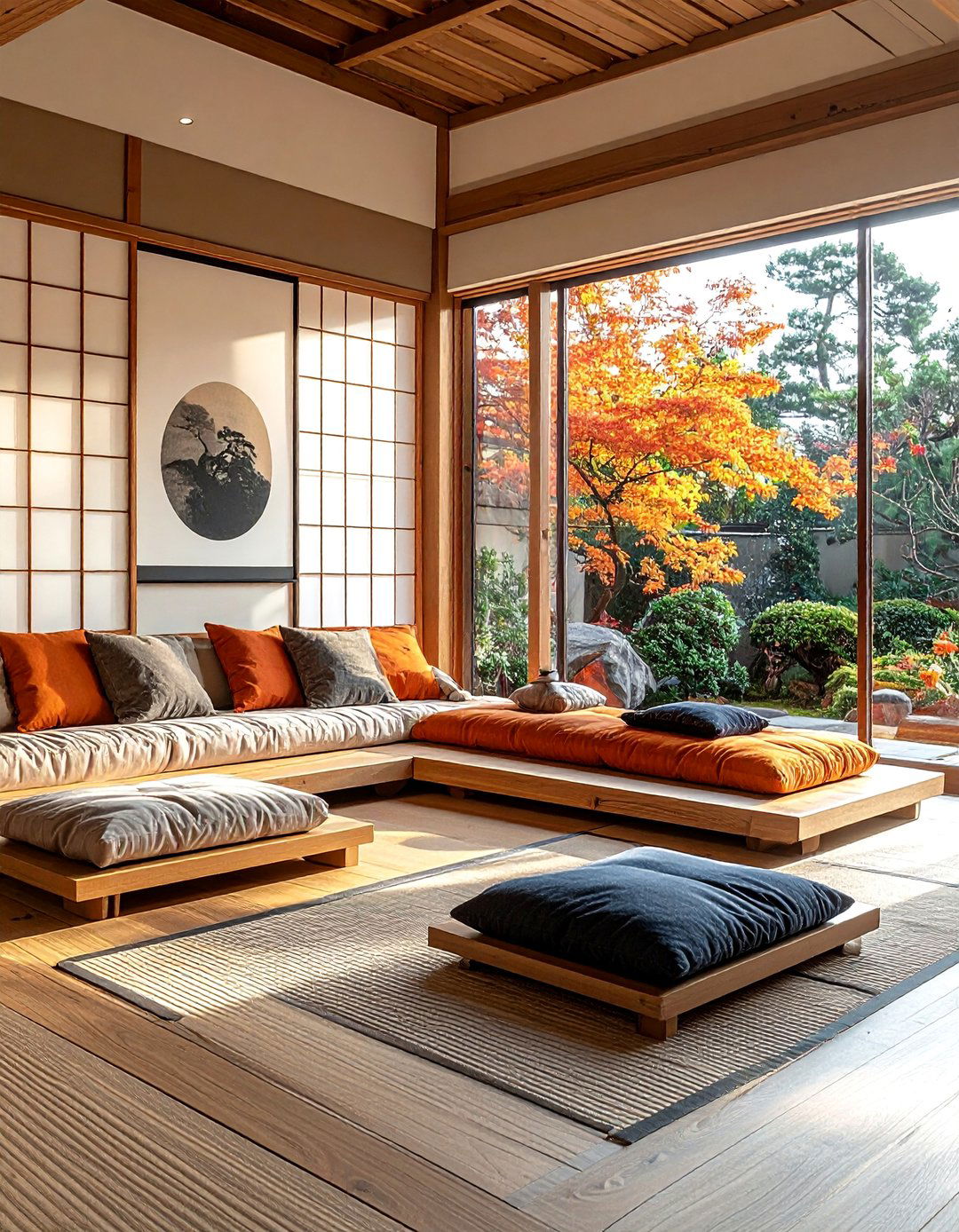 Platform Seating Design Concept - 25 Japanese Style Living Room Ideas for Zen Vibes