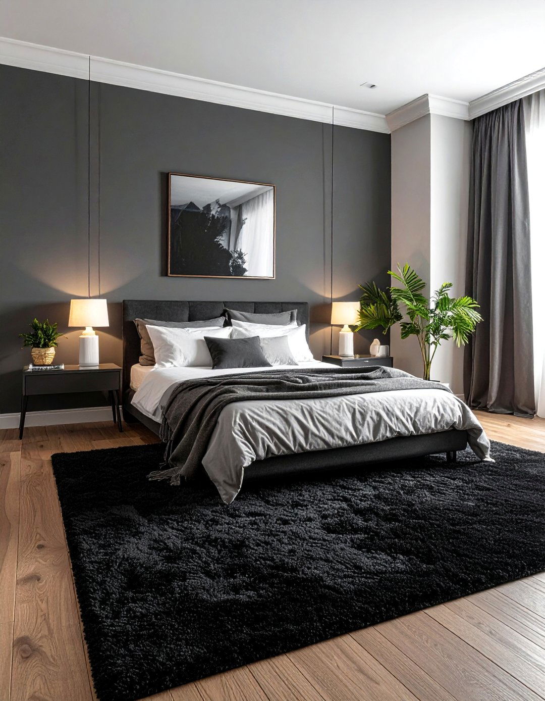 Plush Black Carpet Bedroom for Ultimate Comfort - 20 Black Floor Bedroom Ideas for a Dramatic and Stylish Retreat