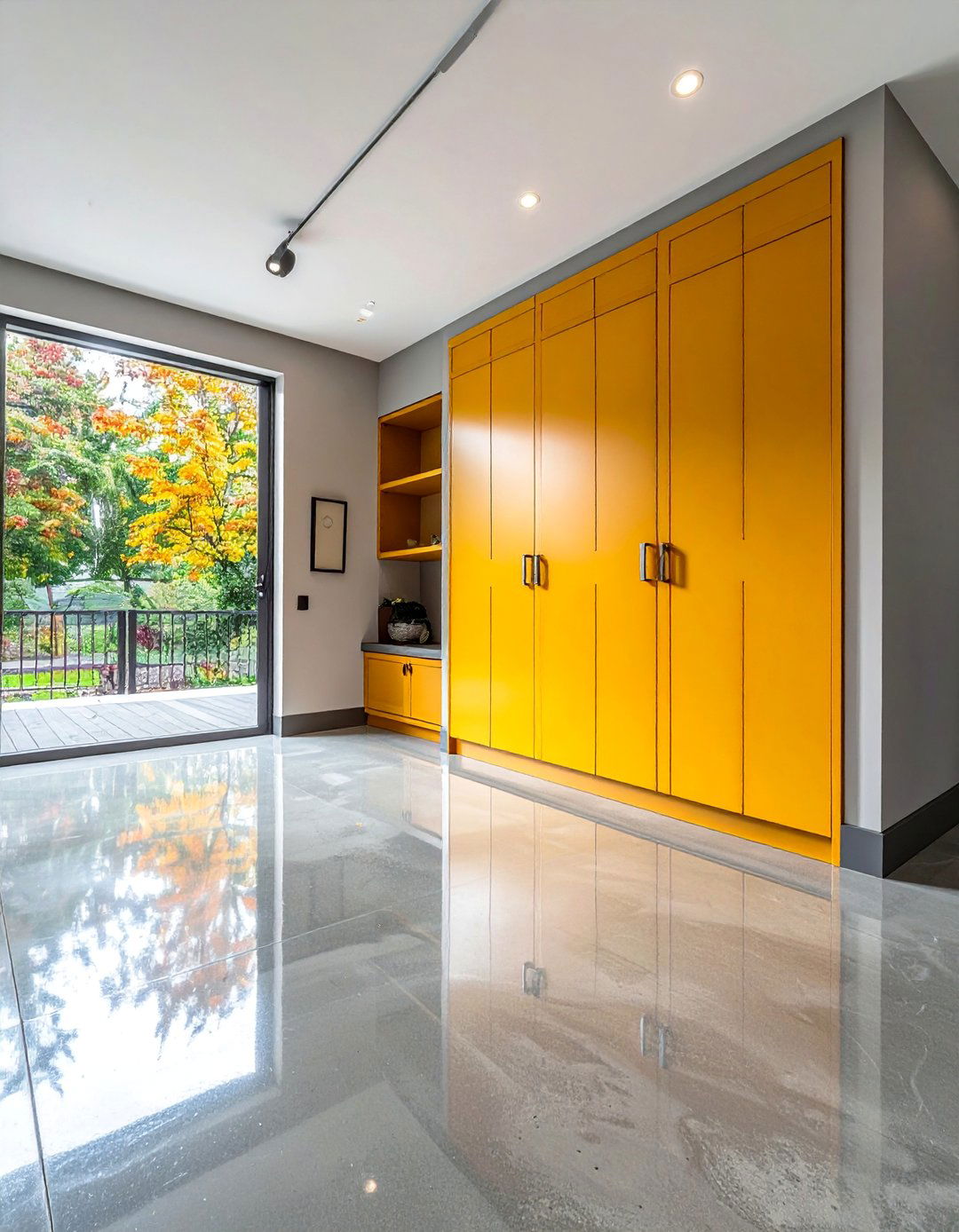 Polished Concrete Modern Appeal - 15 Mudroom Floor Ideas for a Functional Entryway