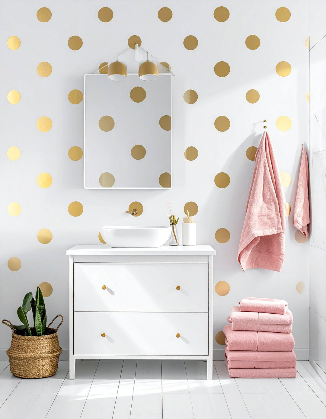 Polka Dot Bathroom Wallpaper - 30 Bathroom Wallpaper Ideas for a Stylish Update