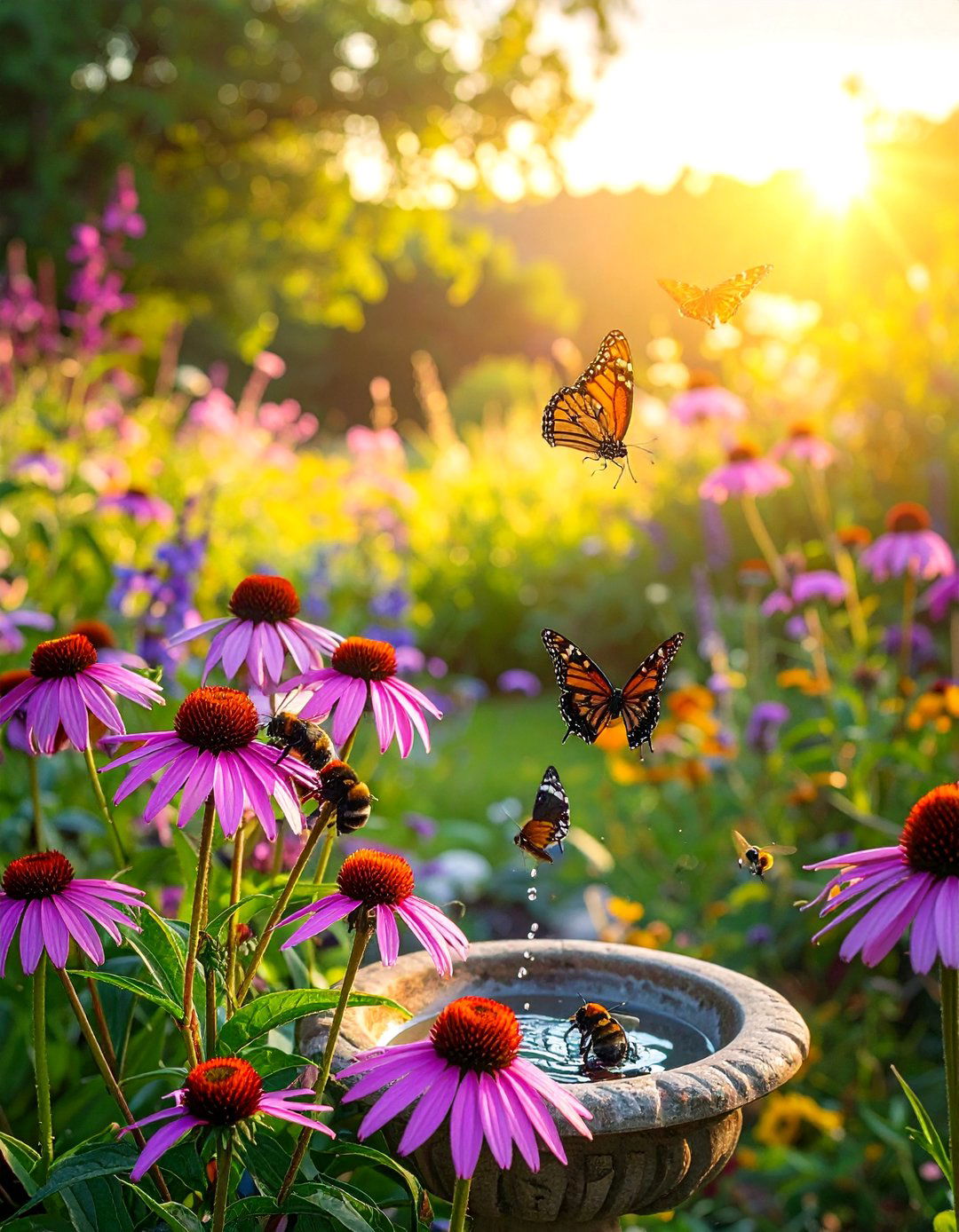Pollinator Paradise Wildlife Garden - 25 Aesthetic Garden Ideas for a Beautiful Outdoor Space