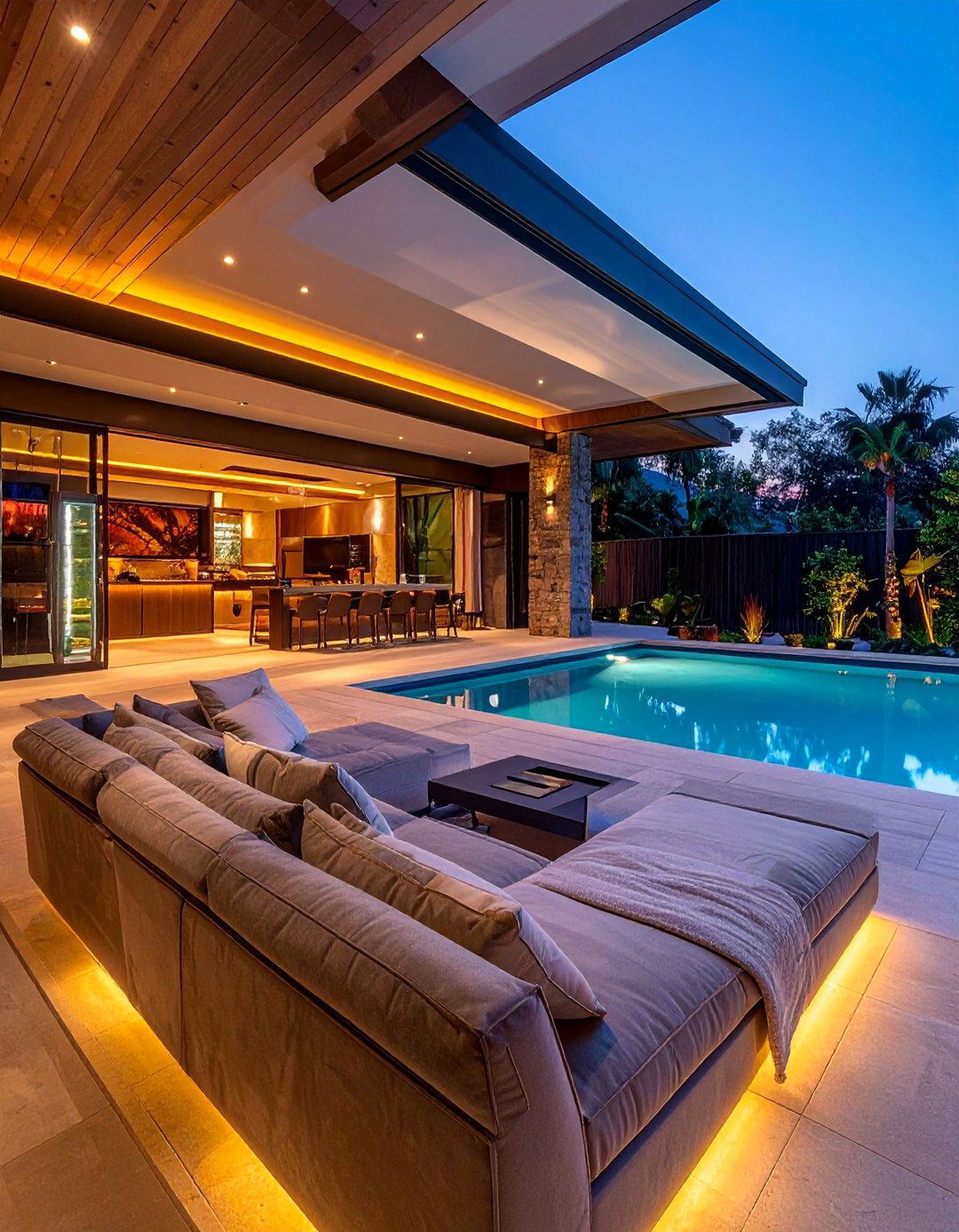 Pool House Theater - 40 Small Home Theater Ideas for Movie Nights