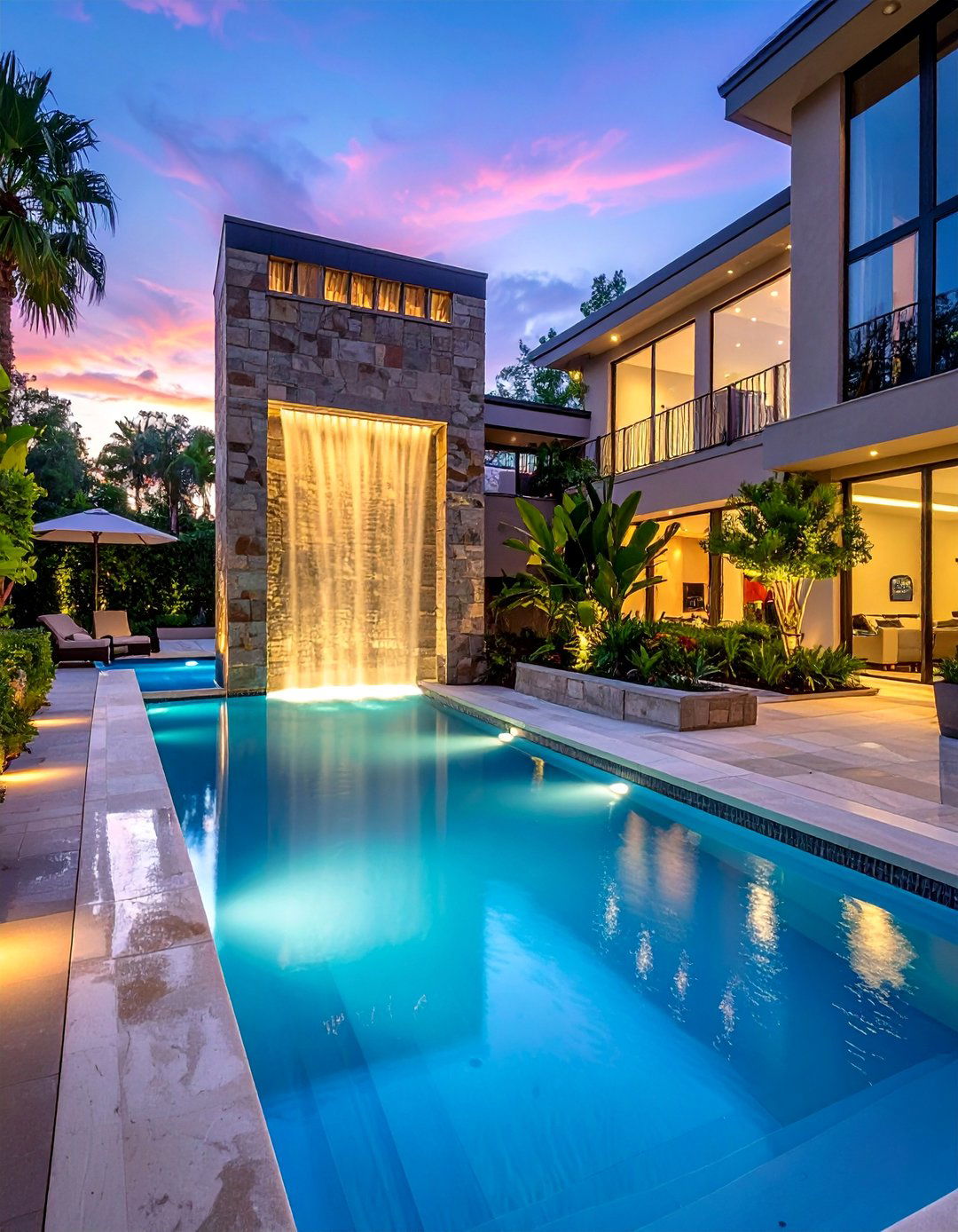 Pool Spillway Systems - 15 Pool Fountain Ideas for a Luxurious Backyard Oasis
