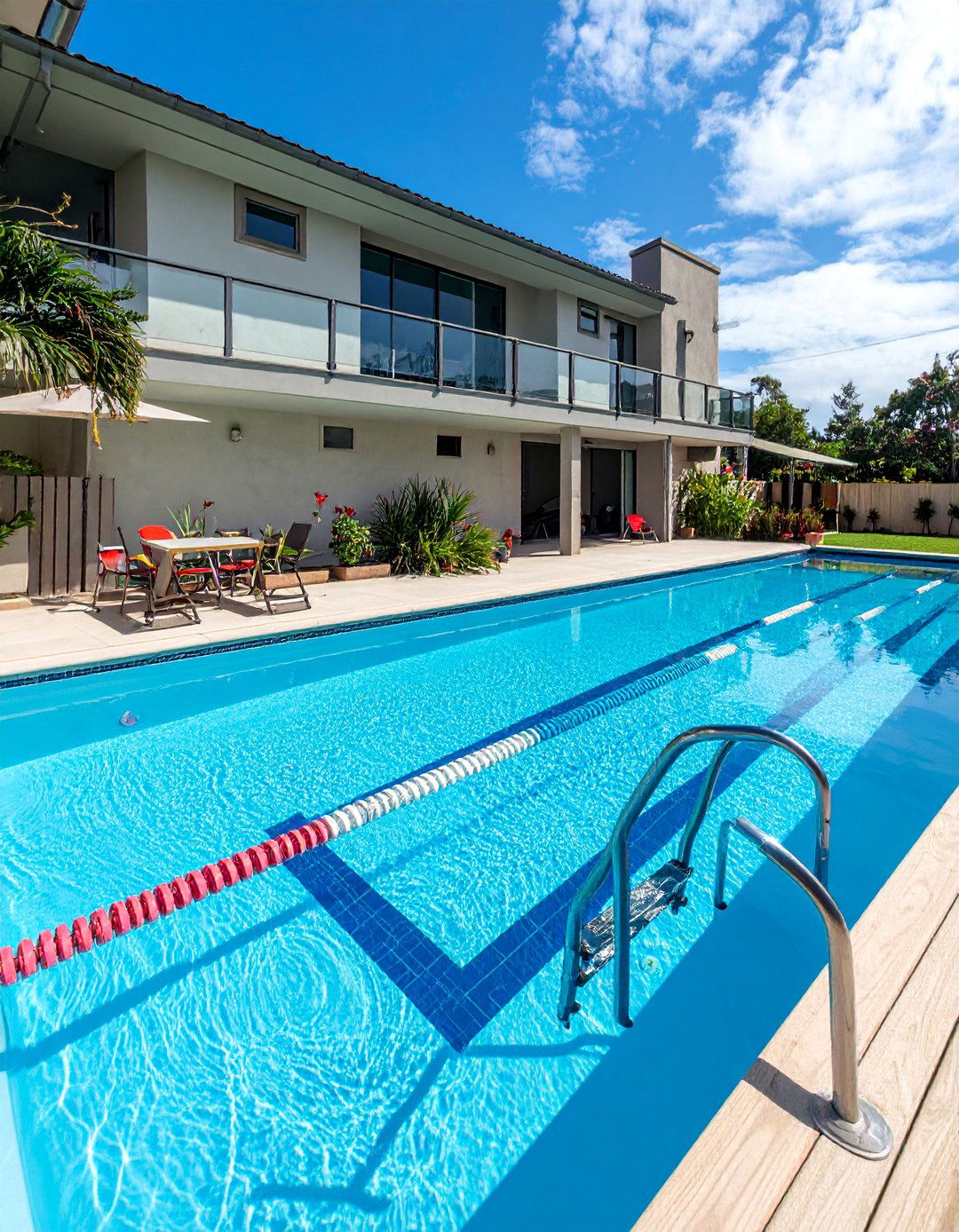 Pool with Diving Features and Deep Zones - 40 Swimming Pool Ideas for a Refreshing Backyard Oasis