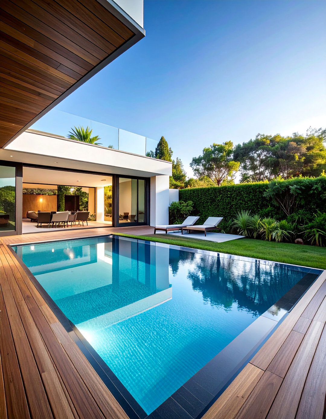 Pool with Perimeter Overflow Design - 40 Swimming Pool Ideas for a Refreshing Backyard Oasis
