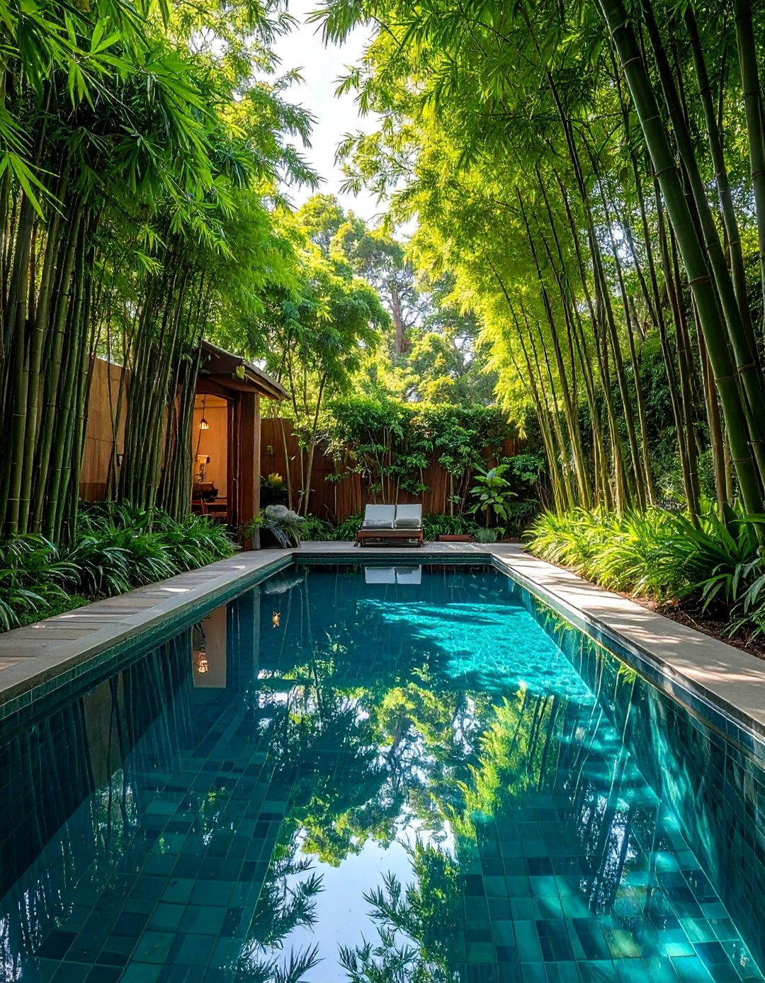 Pool with Privacy Screening and Landscaping - 40 Swimming Pool Ideas for a Refreshing Backyard Oasis