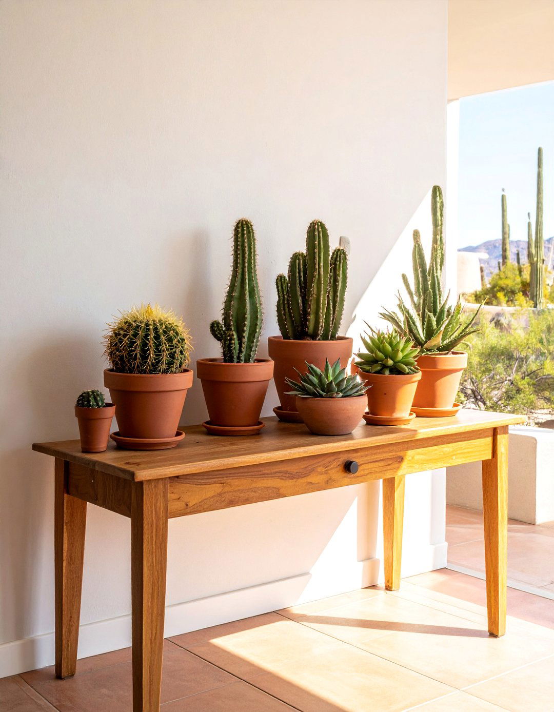 Potted Cacti and Succulent Groupings
