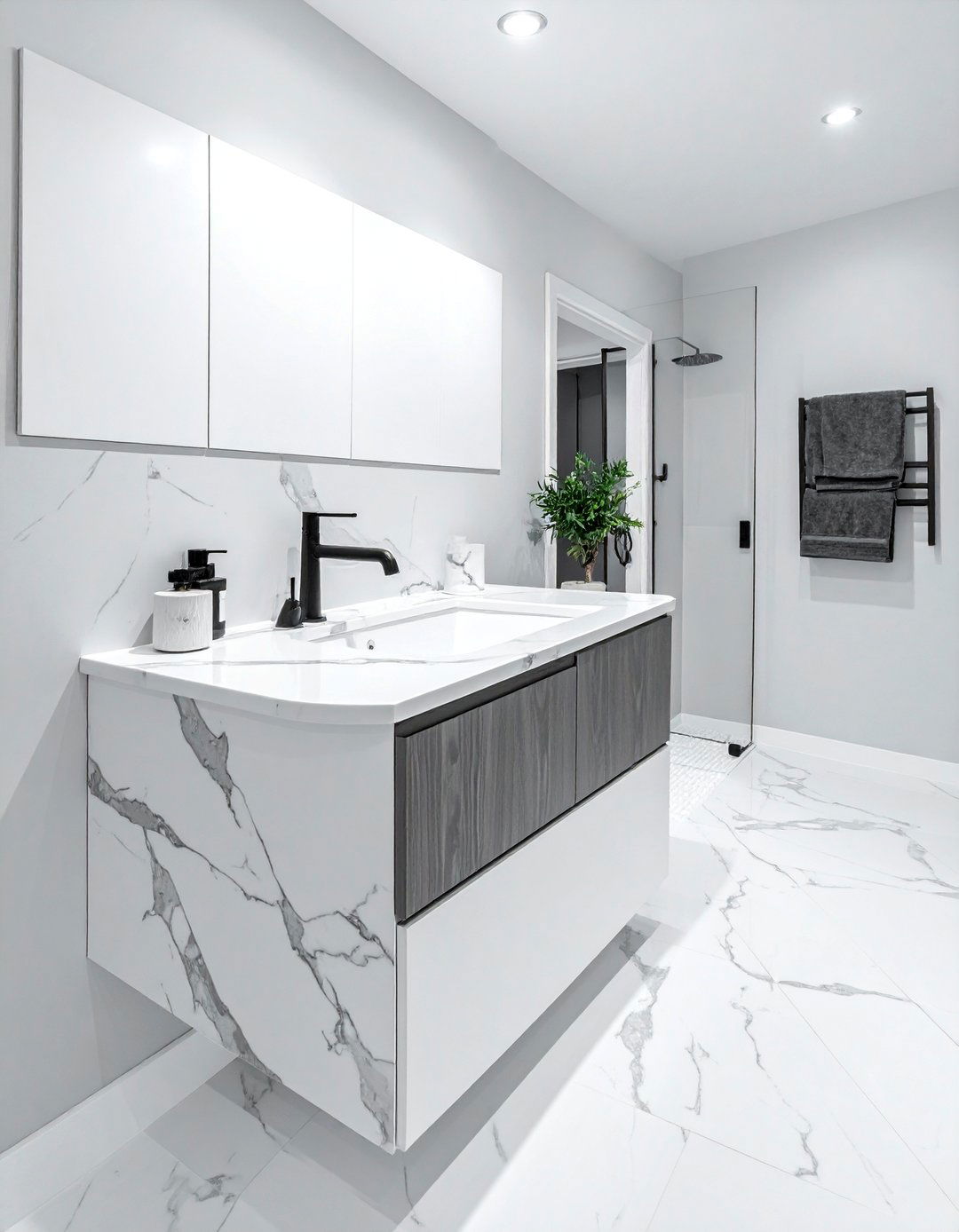 Quartz Bathroom Countertops - 20 Bathroom Countertop Ideas for a Functional and Stylish Space