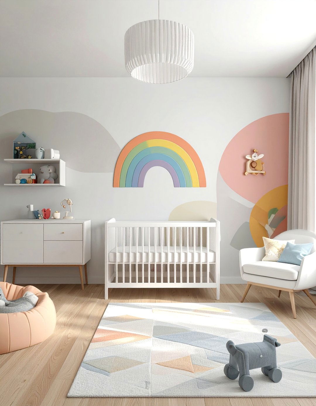 Rainbow Pattern Play - 25 Adorable Twin Nursery Ideas for Your Babies
