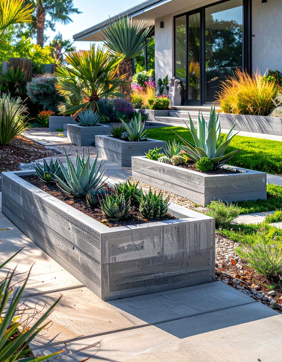 Raised Garden Beds with Cinder Blocks - 20 Southwest Landscaping Ideas for Your Front Yard