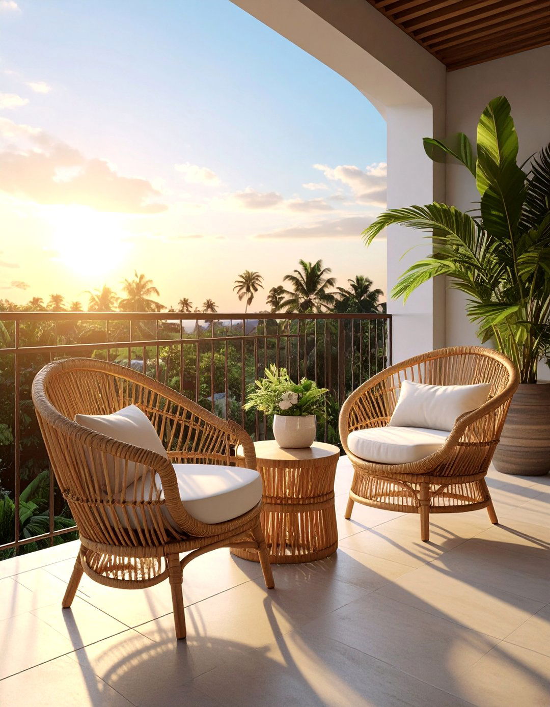 Rattan Wicker Chair Collections - 25 Balcony Seating Ideas for Small Outdoor Spaces