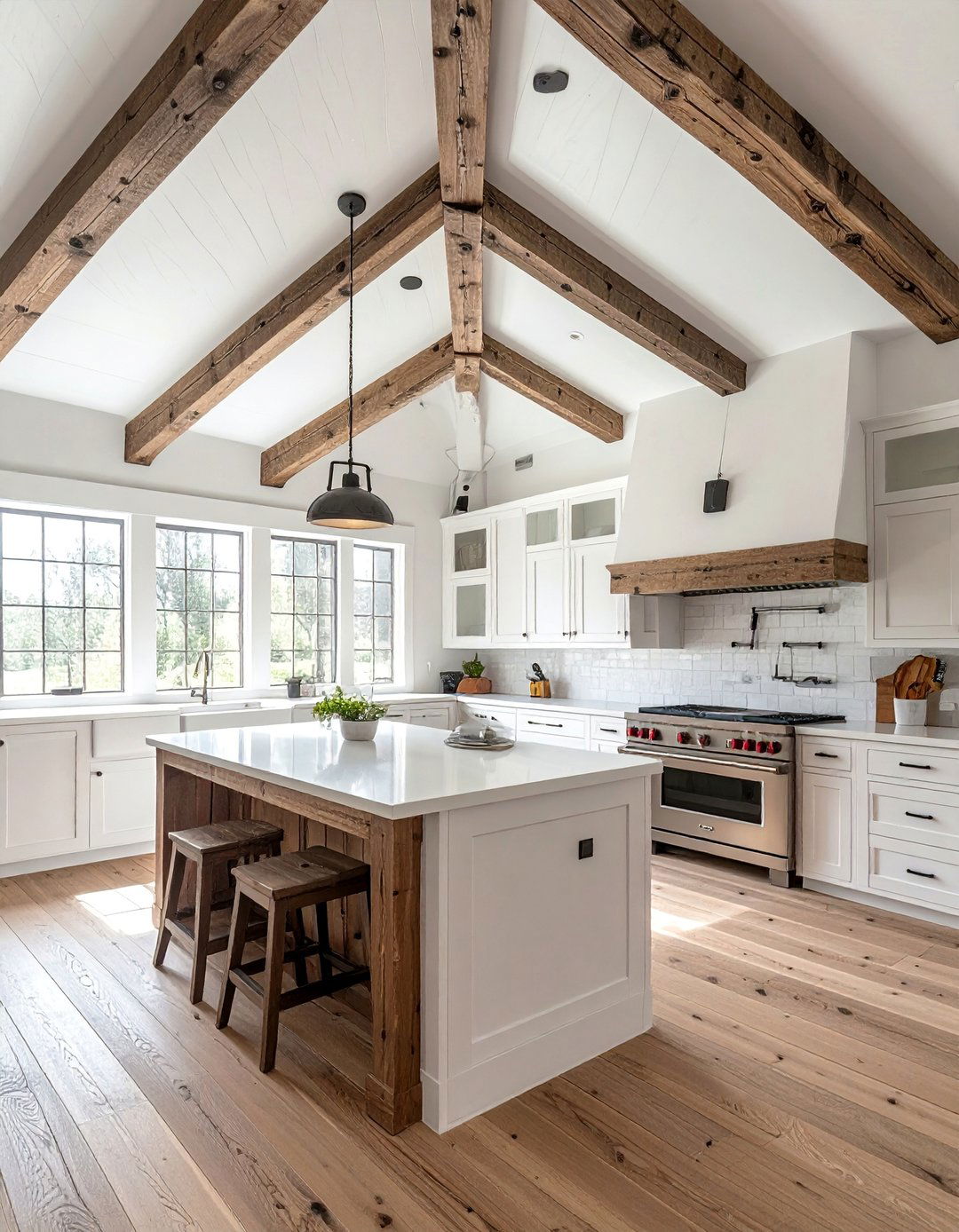 Reclaimed Timber Vaulted Ceiling Beams - 20 Vaulted Ceiling With Beams Ideas for a Dramatic Look