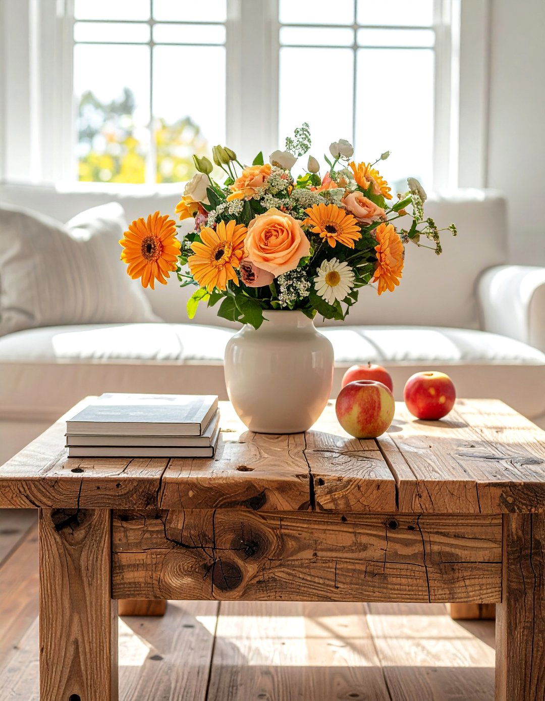Reclaimed Wood Coffee Table - 25 Joanna Gaines Living Room Ideas for Farmhouse Style