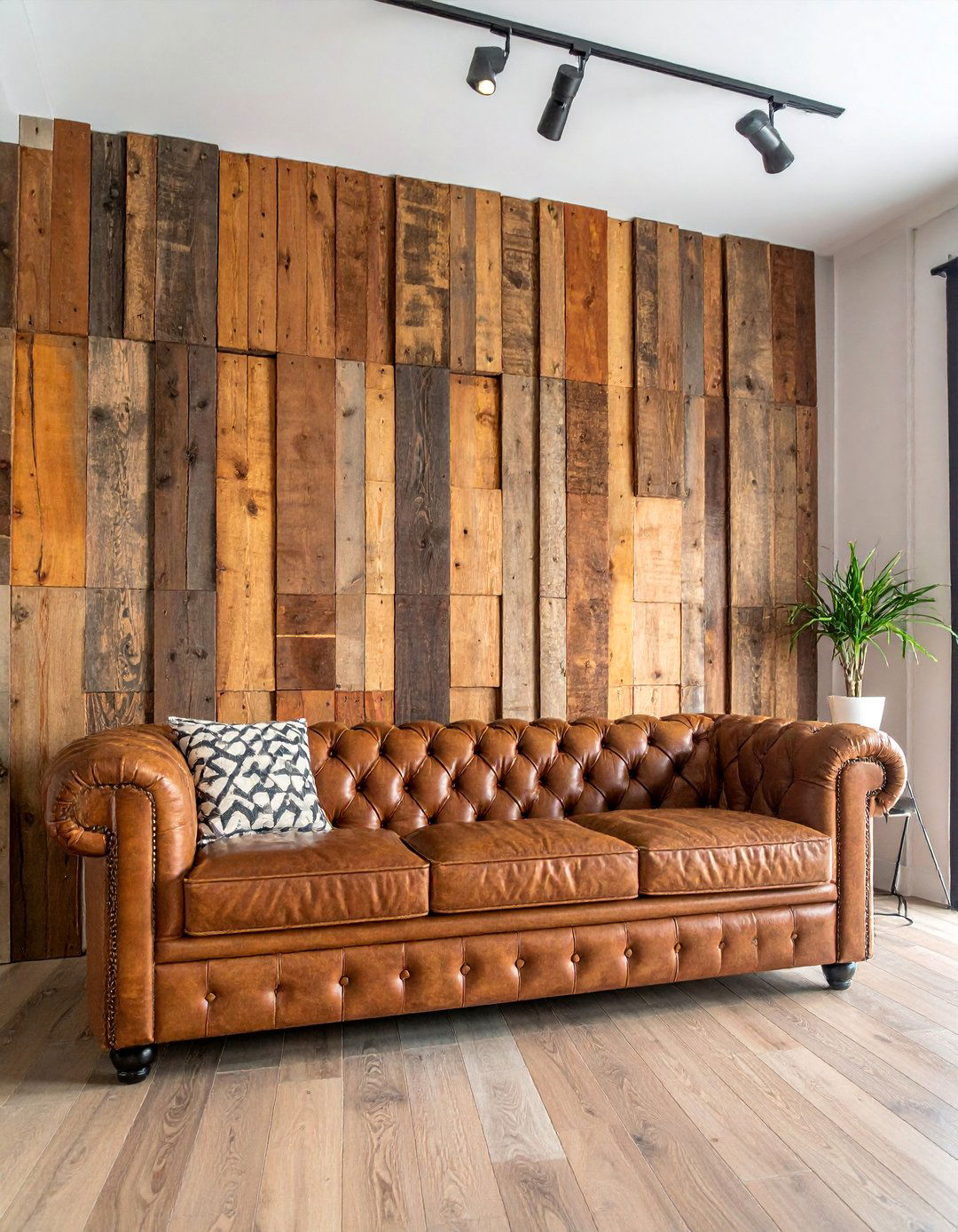 Reclaimed Wood Slat Accent Wall - 40 Wood Slat Accent Wall Ideas for Your Home