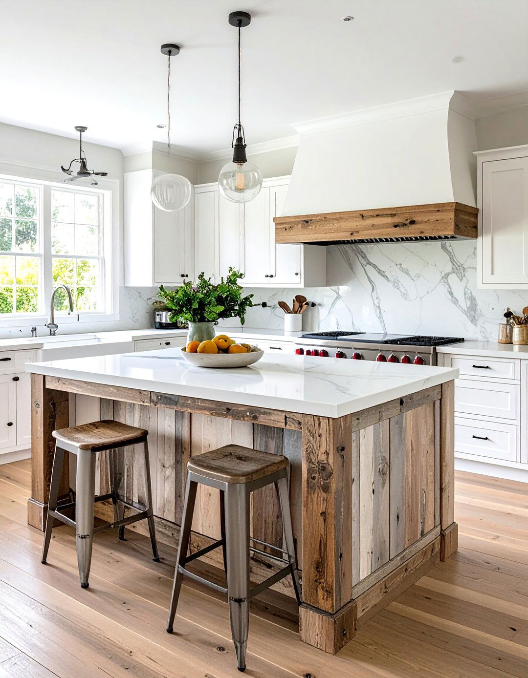 Reclaimed Wood for a Shabby Chic Kitchen Island - 15 Charming Shabby Chic Kitchen Ideas for Vintage Style